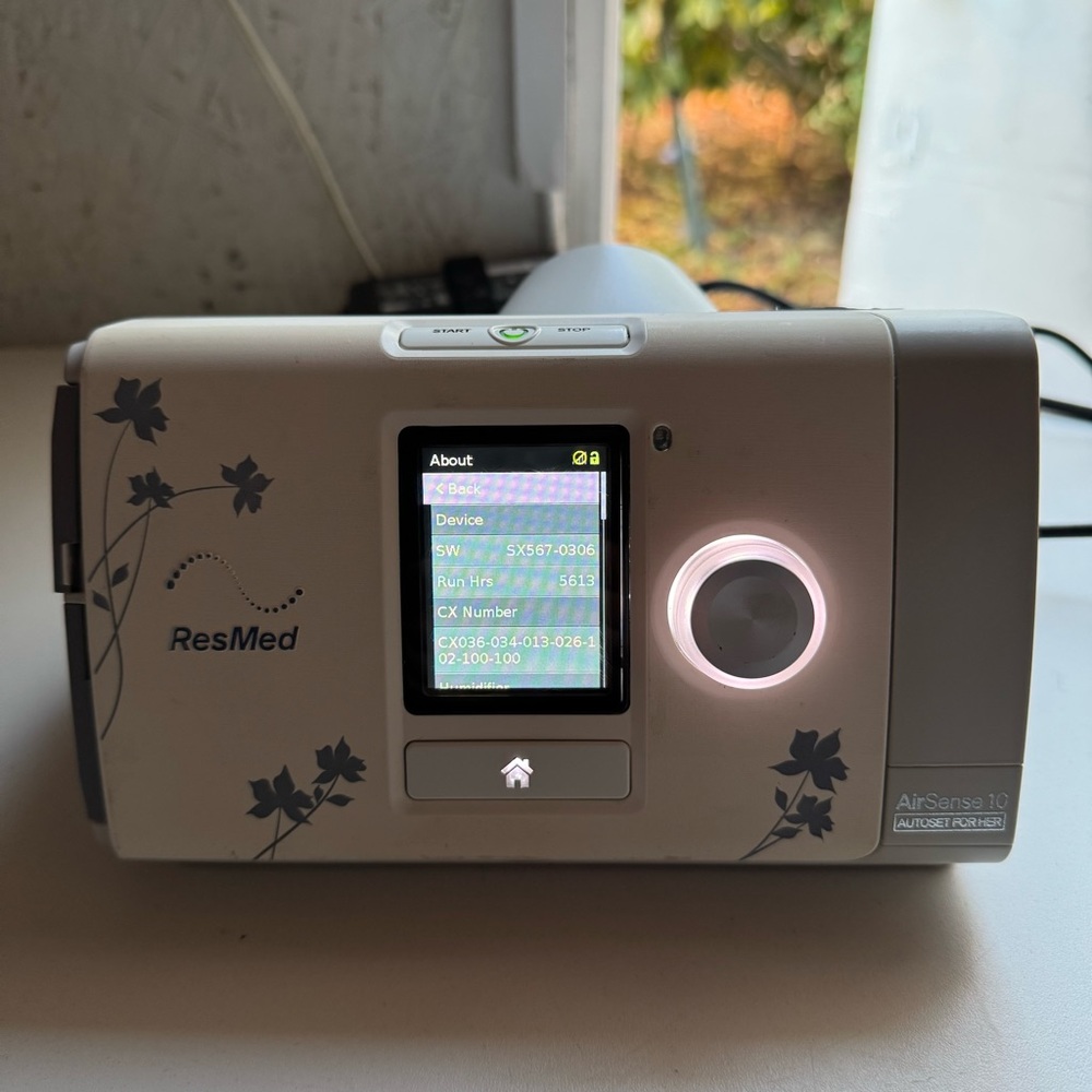 ResMed AirSense 10 with Black Floral Accents